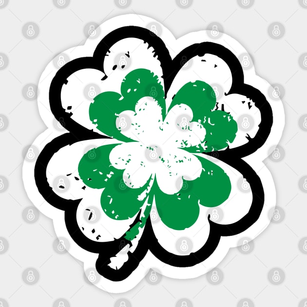 Saint Patty Lucky Shamrock Clover Leprechaun Sticker by ProLakeDesigns